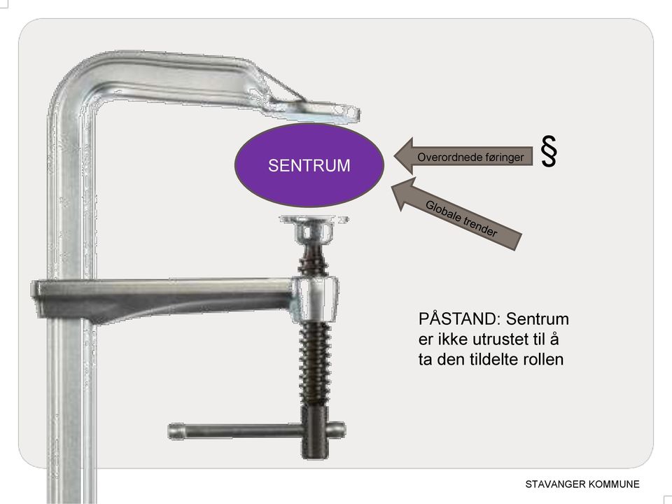 Sentrum er ikke