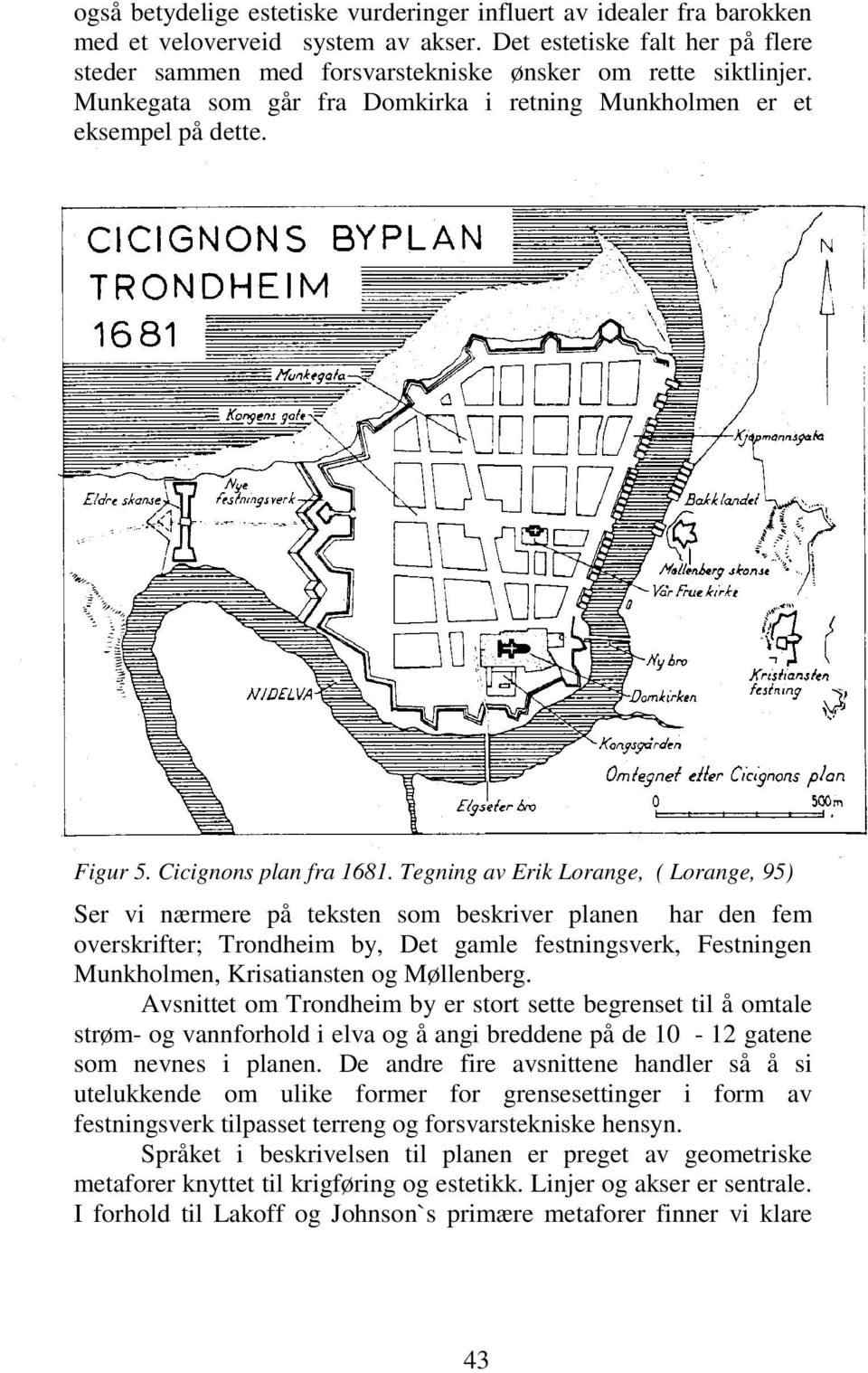 Cicignons plan fra 1681.