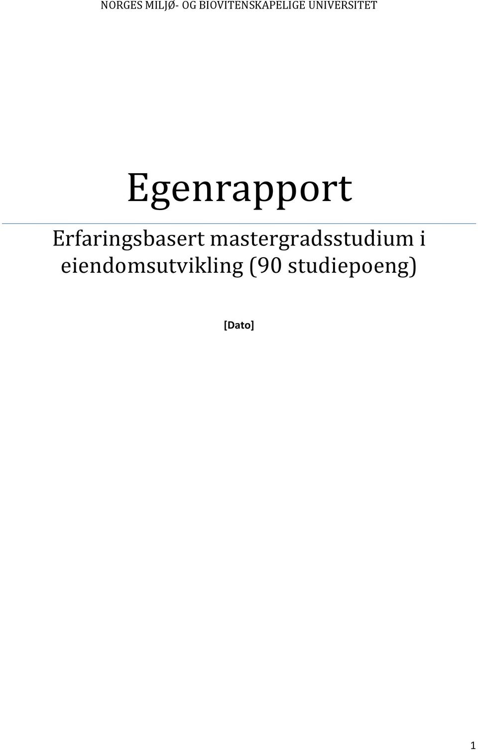 Erfaringsbasert mastergradsstudium