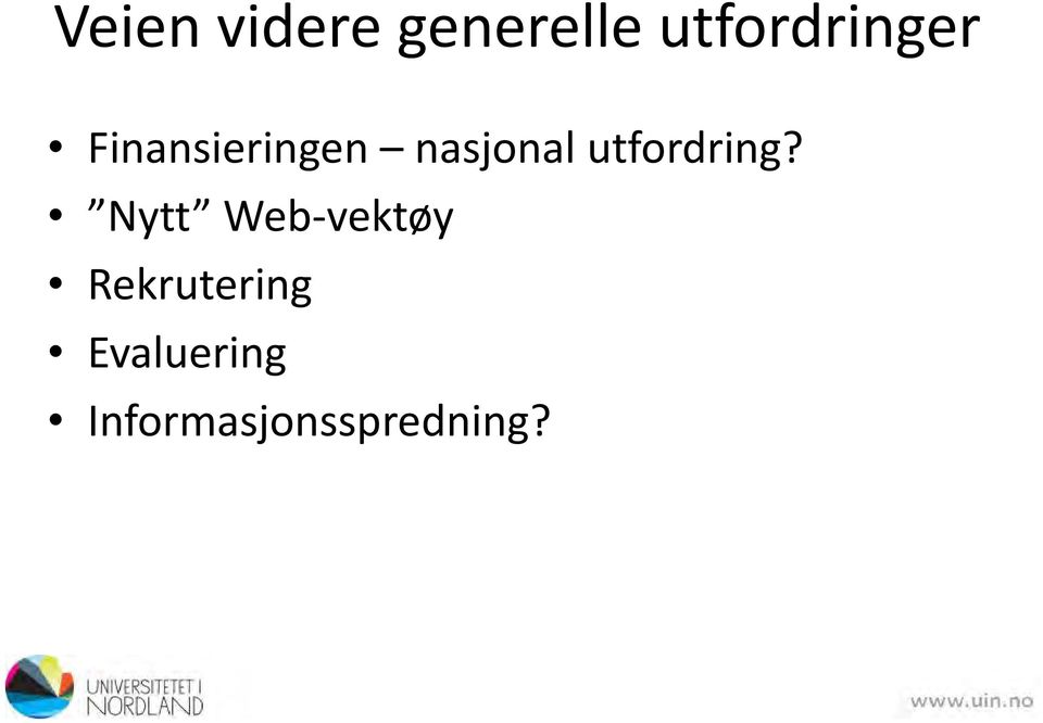 nasjonal utfordring?