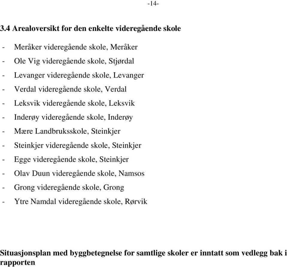 videregående skole, Levanger - Verdal videregående skole, Verdal - Leksvik videregående skole, Leksvik - Inderøy videregående skole, Inderøy - Mære