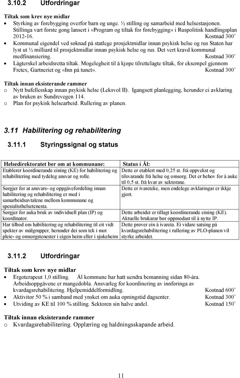 Kostnad 300 Kommunal eigendel ved søknad på statlege prosjektmidlar innan psykisk helse og rus Staten har lyst ut ½ milliard til prosjektmidlar innan psykisk helse og rus.