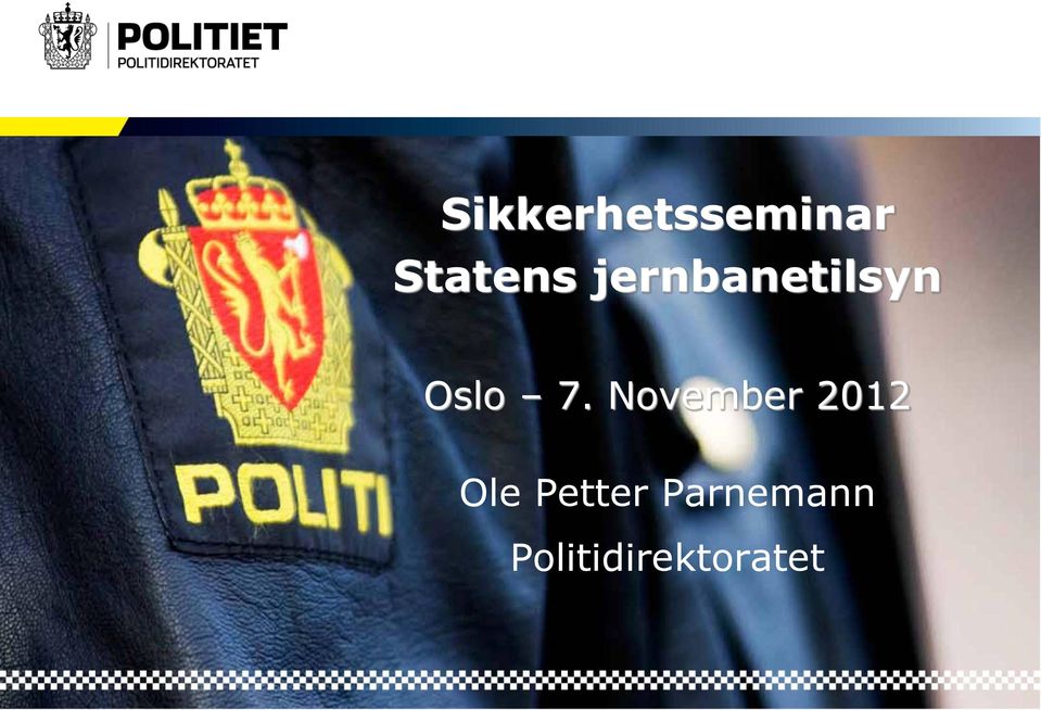 November 2012 Ole Petter