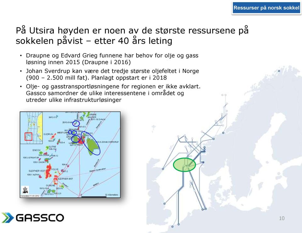 oljefeltet i Norge (900 2.500 mill fat).