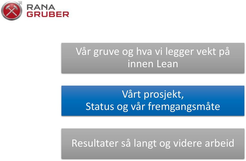 vår fremgangsmåte Resultater så