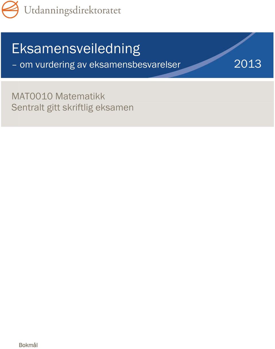 eksamensbesvarelser 2013