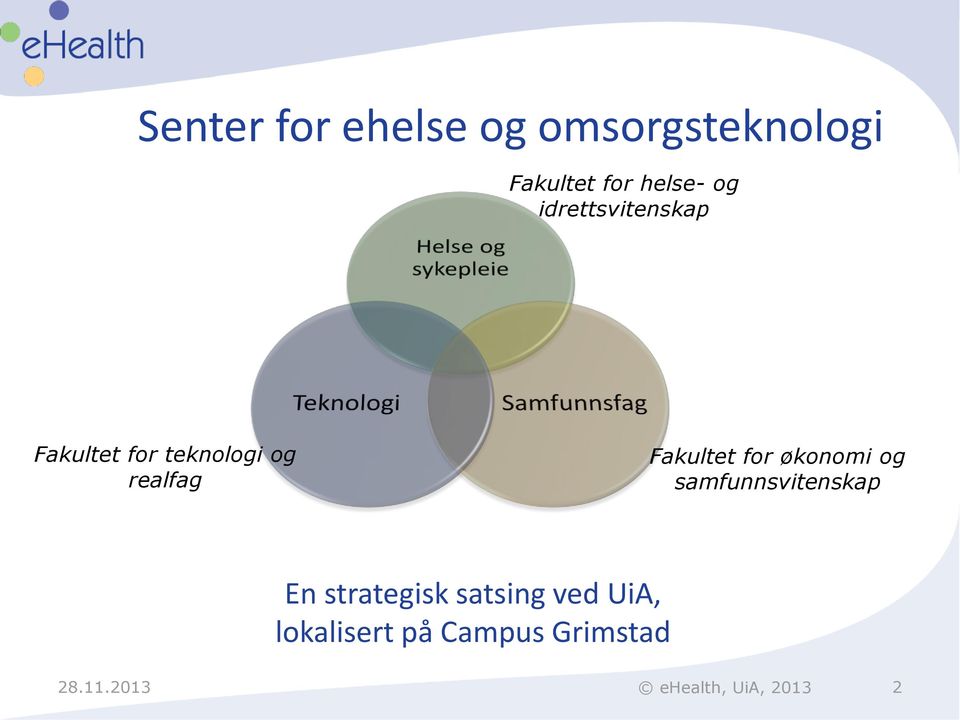 for økonomi og samfunnsvitenskap En strategisk satsing ved