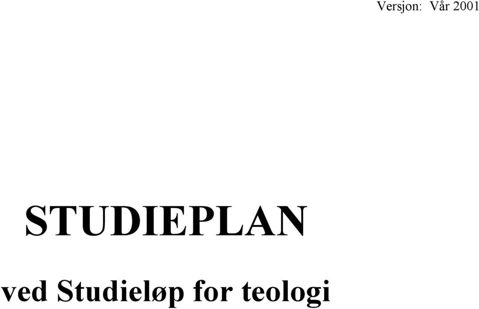 STUDIEPLAN