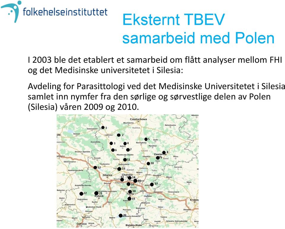 Avdeling for Parasittologi ved det Medisinske Universitetet i Silesia samlet