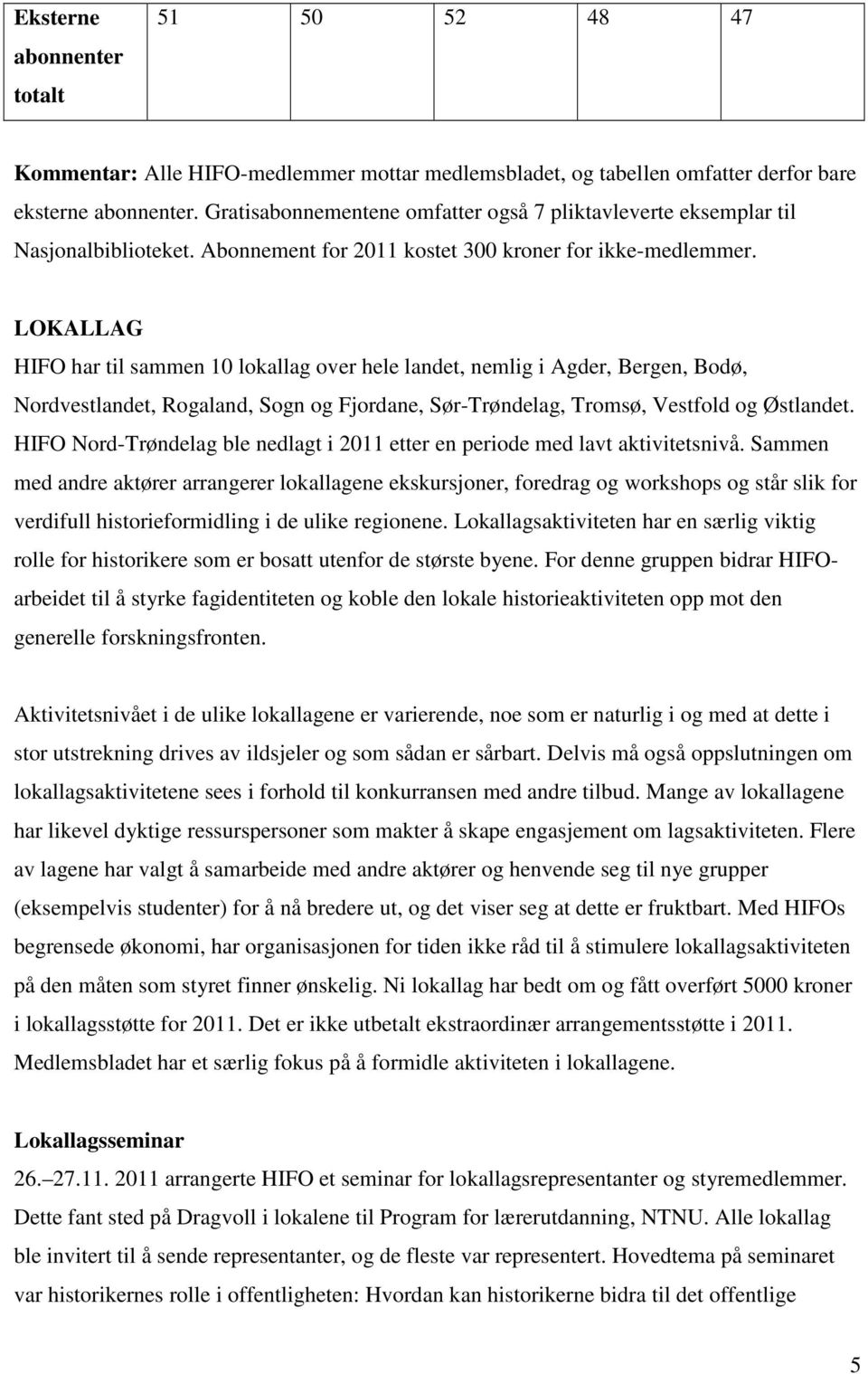 LOKALLAG HIFO har til sammen 10 lokallag over hele landet, nemlig i Agder, Bergen, Bodø, Nordvestlandet, Rogaland, Sogn og Fjordane, Sør-Trøndelag, Tromsø, Vestfold og Østlandet.