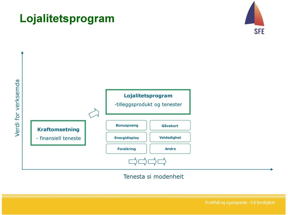 Kraftomsetning - finansiell teneste Bonuspoeng