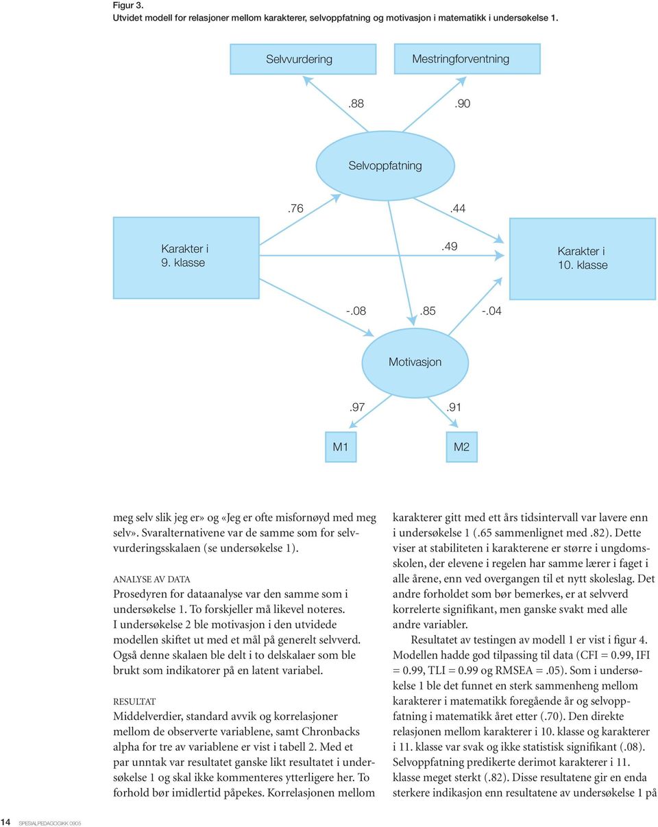 Analyse av data Prosedyren for dataanalyse var den samme som i undersøkelse 1. To forskjeller må likevel noteres.