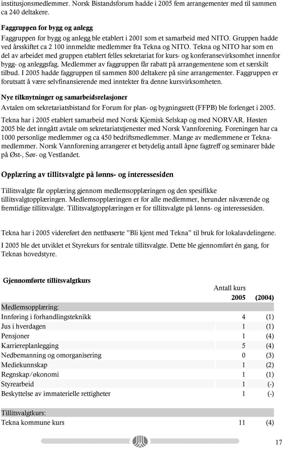 Tekna og NITO har som en del av arbeidet med gruppen etablert felles sekretariat for kurs- og konferansevirksomhet innenfor bygg- og anleggsfag.