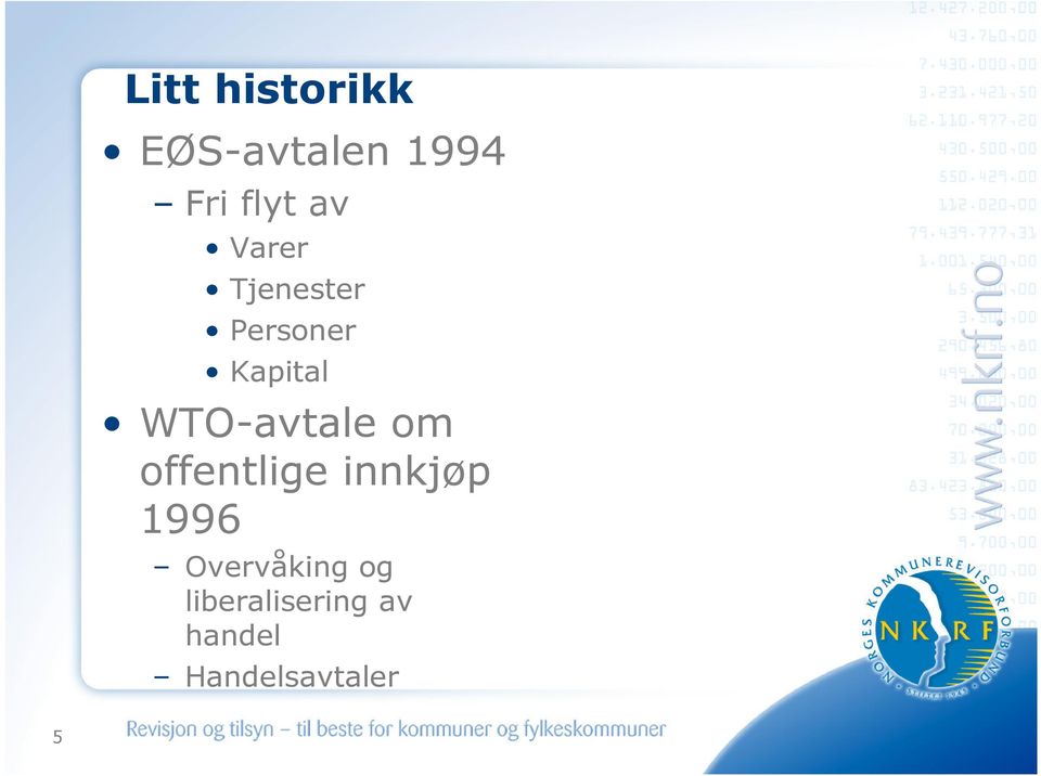 WTO-avtale om offentlige innkjøp 1996