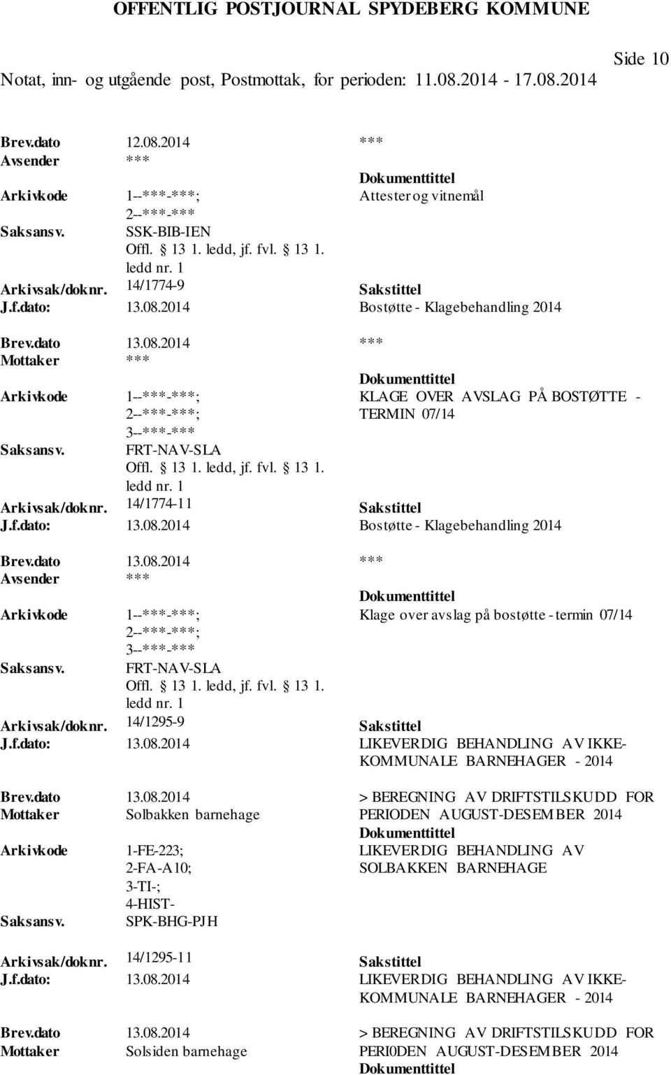 14/1295-9 Sakstittel J.f.dato: 13.08.