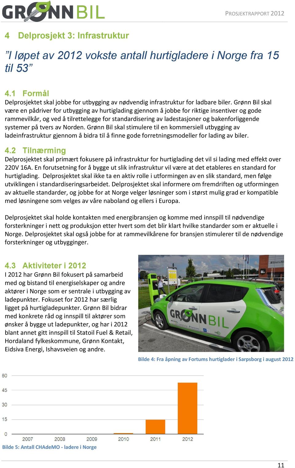 bakenforliggende systemer på tvers av Norden. Grønn Bil skal stimulere til en kommersiell utbygging av ladeinfrastruktur gjennom å bidra til å finne gode forretningsmodeller for lading av biler. 4.