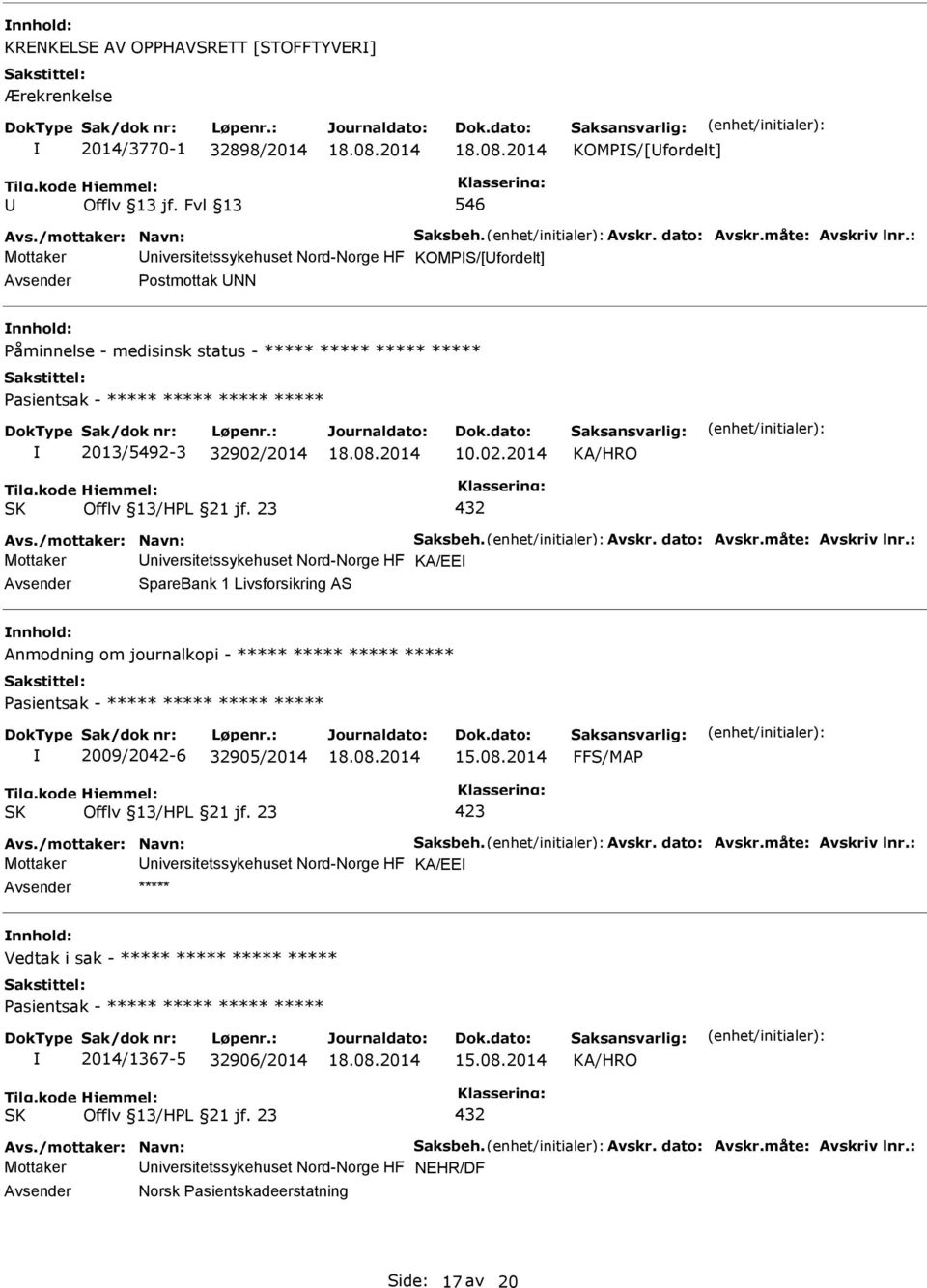 ***** ***** 2013/5492-3 32902/2014 10.02.2014 KA/HRO Offlv 13/HL 21 jf.