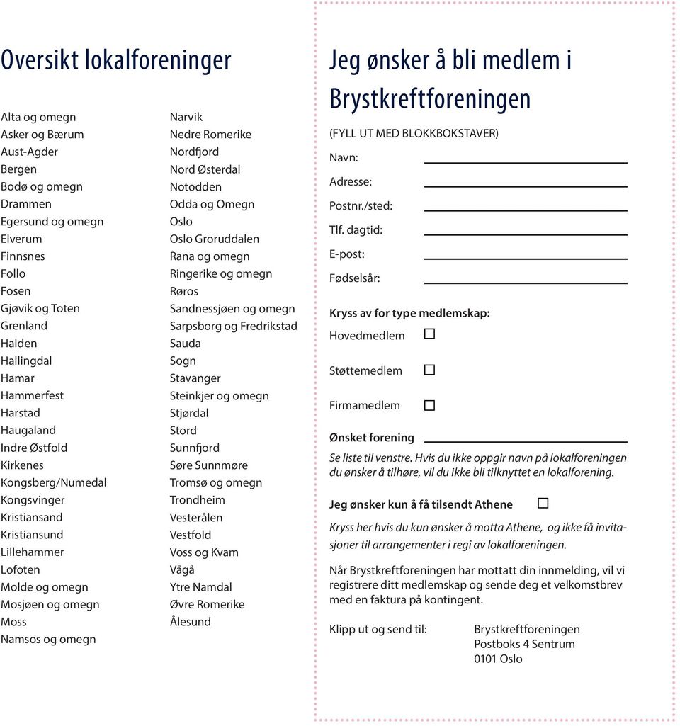 Romerike Nordfjord Nord Østerdal Notodden Odda og Omegn Oslo Oslo Groruddalen Rana og omegn Ringerike og omegn Røros Sandnessjøen og omegn Sarpsborg og Fredrikstad Sauda Sogn Stavanger Steinkjer og