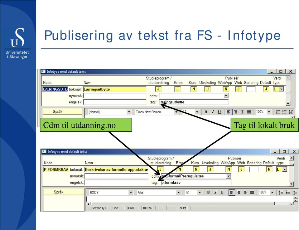 Infotype Cdm til