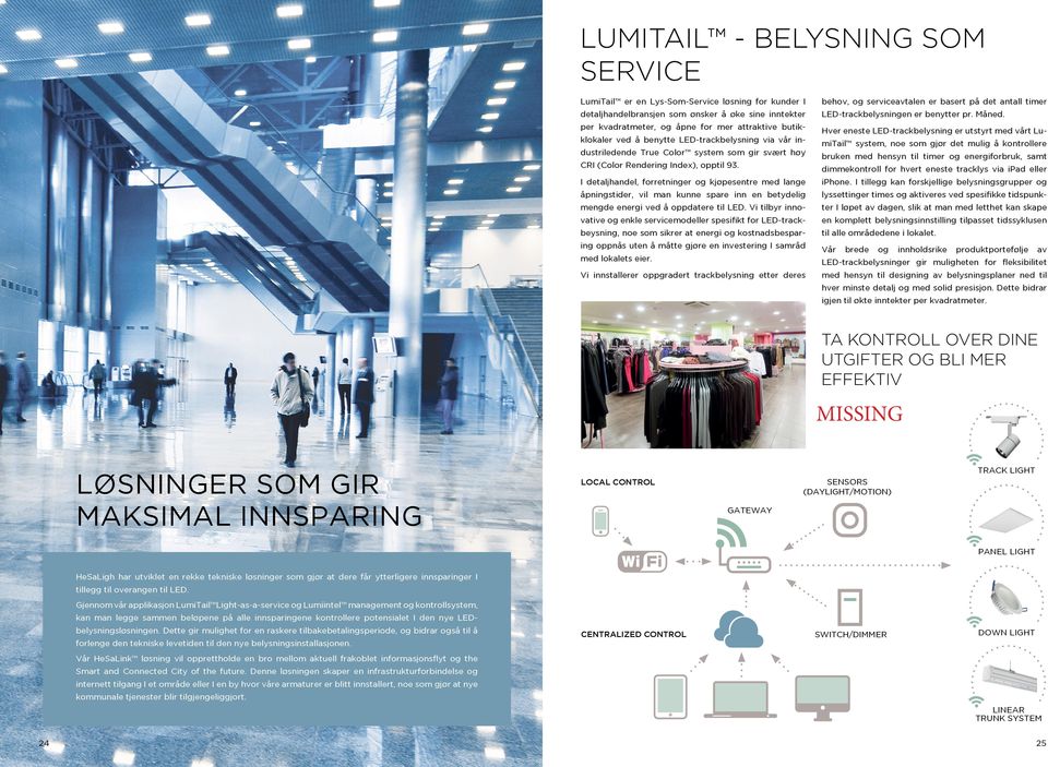 in- mitail system, noe som gjør det mulig å kontrollere dustriledende True Color system som gir svært høy bruken med hensyn til timer og energiforbruk, samt CRI (Color Rendering Index), opptil 93