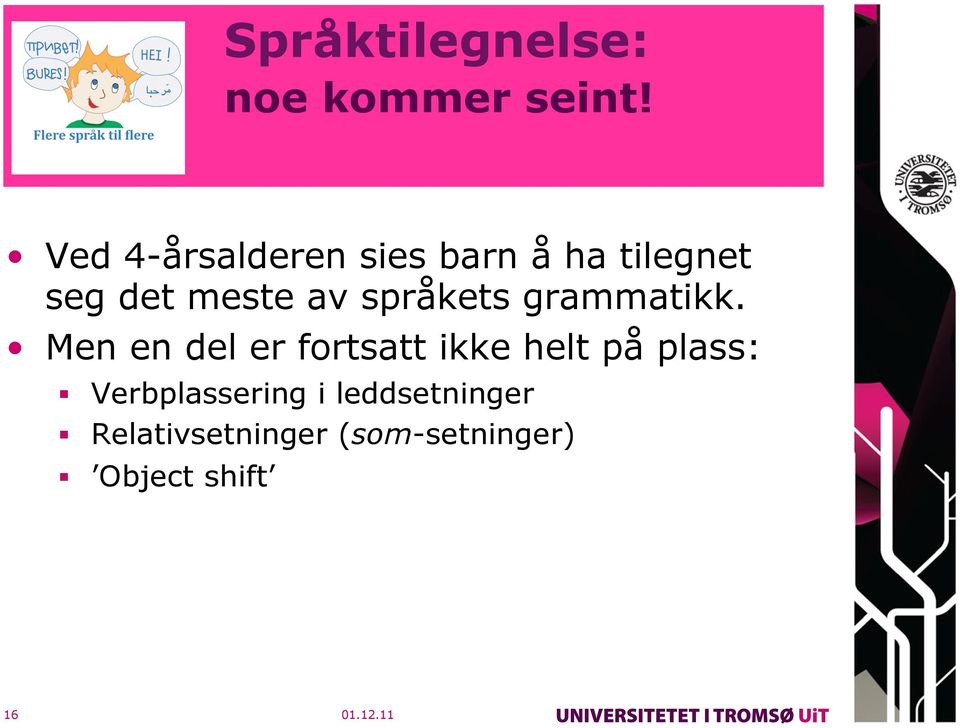 språkets grammatikk.