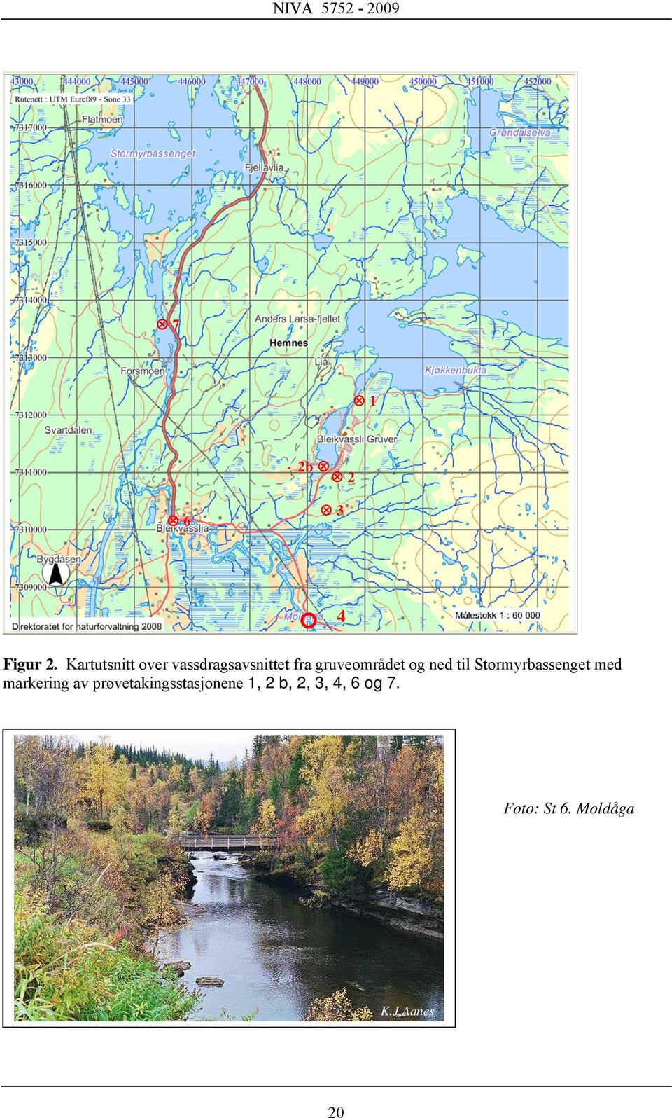 gruveområdet og ned til Stormyrbassenget med