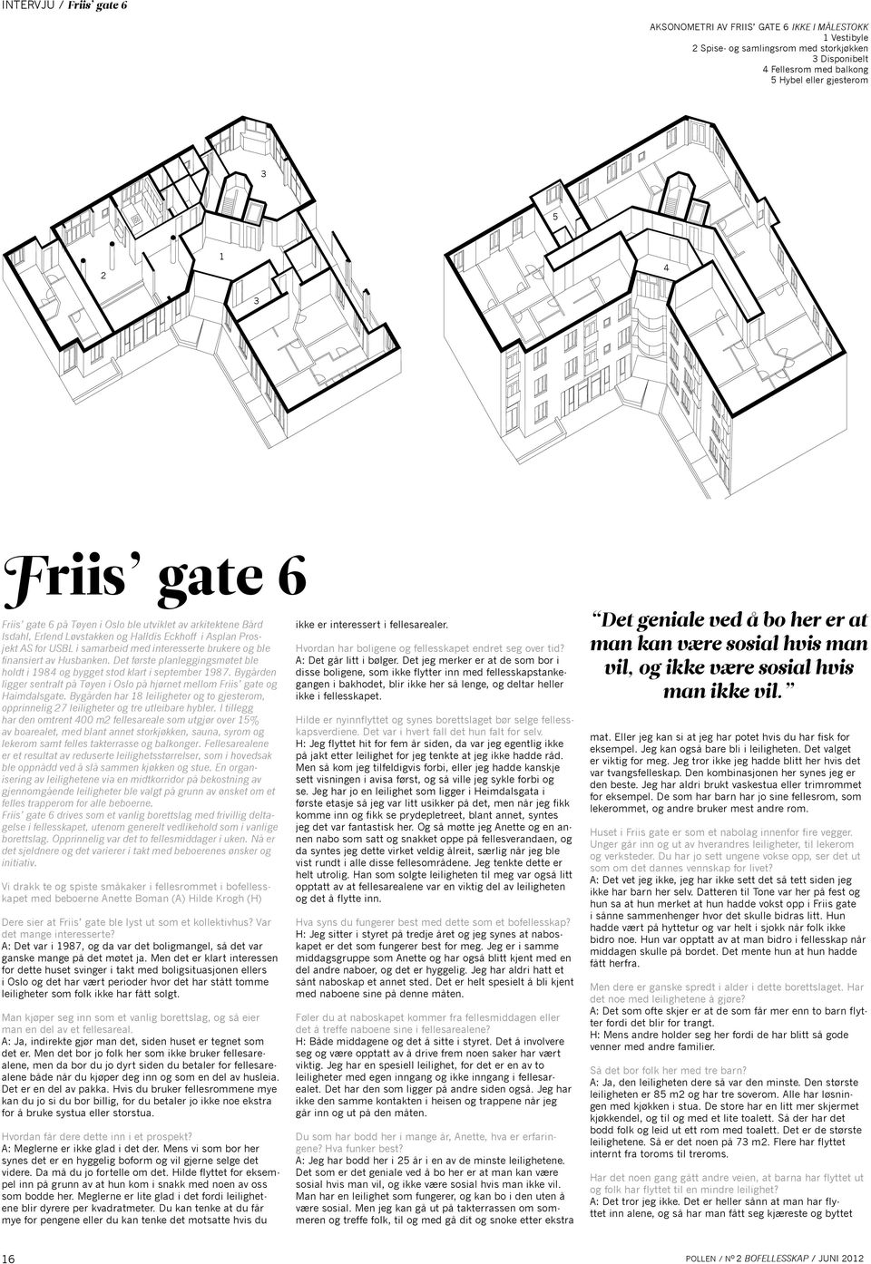 finansiert av Husbanken. Det første planleggingsmøtet ble holdt i 1984 og bygget stod klart i september 1987. Bygården ligger sentralt på Tøyen i Oslo på hjørnet mellom Friis gate og Haimdalsgate.