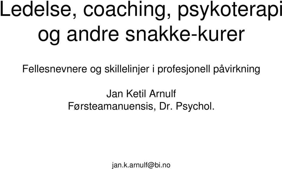 skillelinjer i profesjonell påvirkning