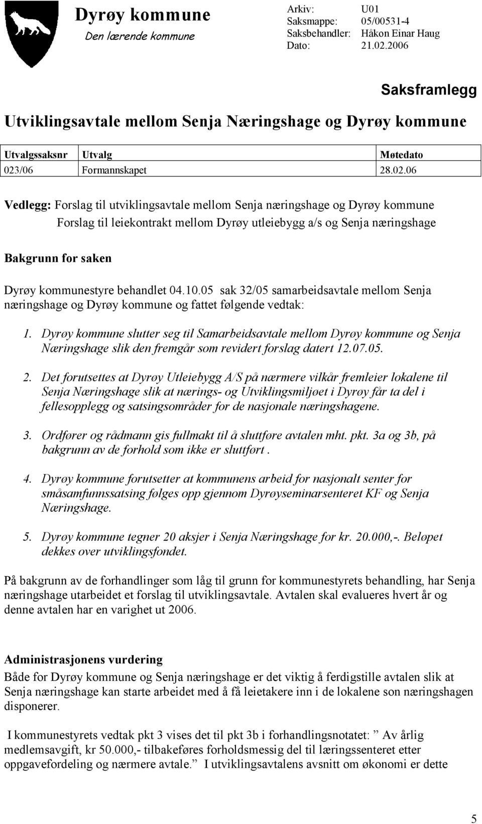 /06 Formannskapet 28.02.