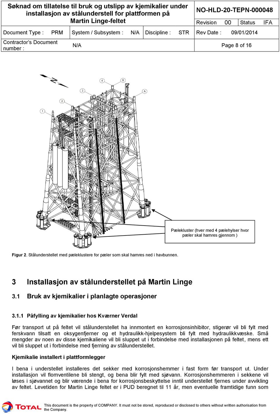 Bruk av kjemikalier i planlagte operasjoner 3.1.