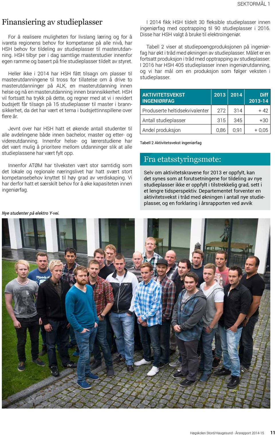 Heller ikke i 2014 har HSH fått tilsagn om plasser til masterutdanningene til tross for tillatelse om å drive to master utdanninger på ALK, en masterutdanning innen helse og nå en masterutdanning