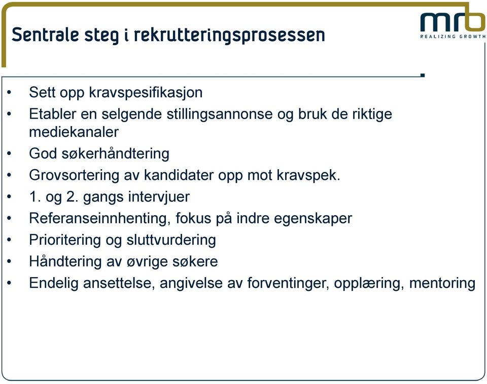 mot kravspek. 1. og 2.