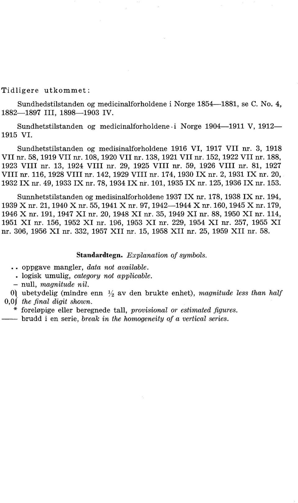 , XI nr., XI nr., XI nr., XI nr., XI nr., XI nr., XI nr., XI nr., XI nr., XII nr., XII nr., XII nr.. St and ard tegn. Explanaton of symbols. oppgave mangler, data not avalable.