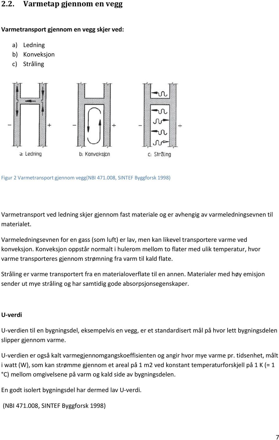 Varmeledningsevnen for en gass (som luft) er lav, men kan likevel transportere varme ved konveksjon.