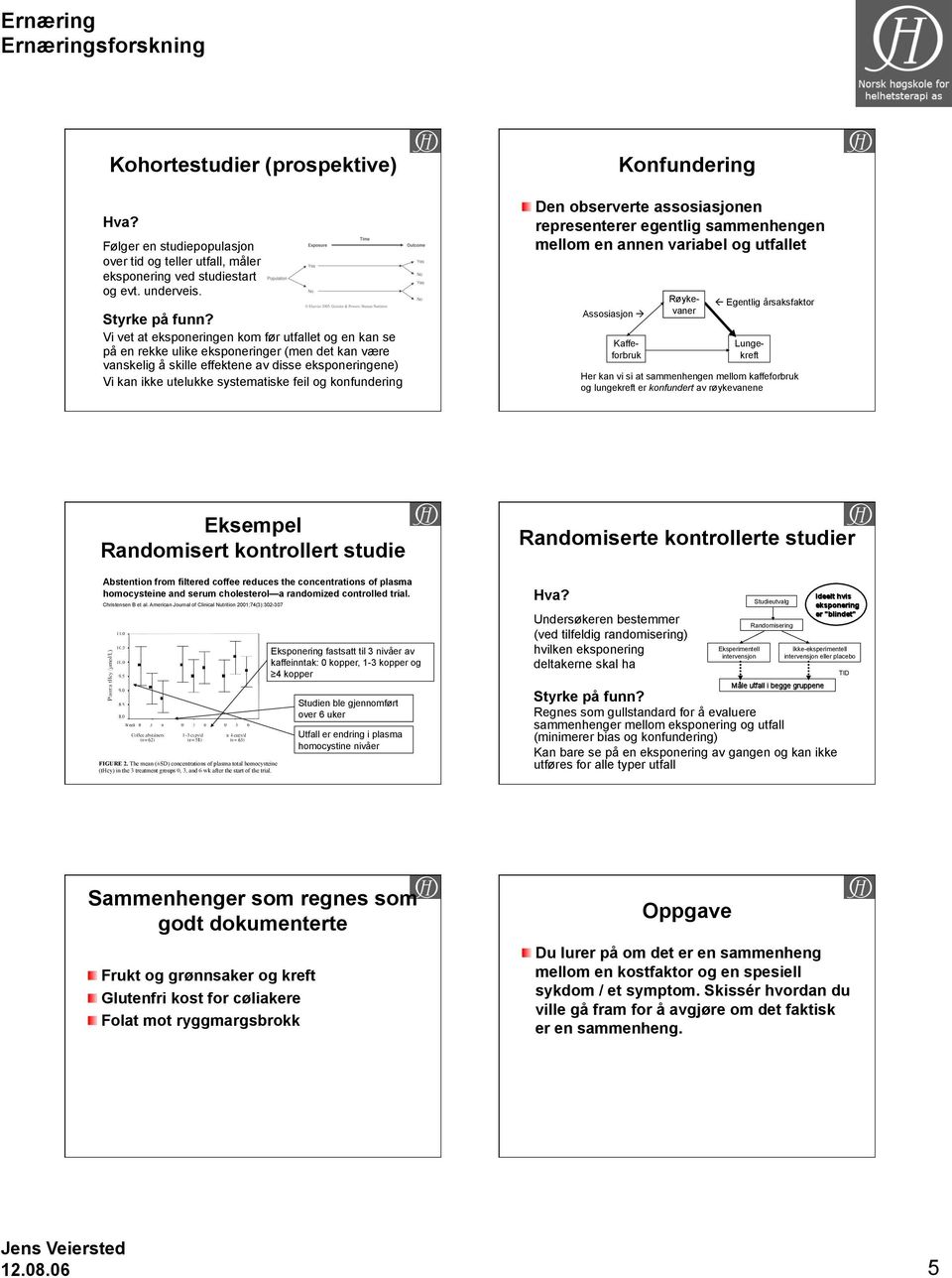 konfundering Konfundering Den observerte assosiasjonen representerer egentlig sammenhengen mellom en annen variabel og utfallet Assosiasjon Lungekreft Røykevaner Egentlig årsaksfaktor Kaffeforbruk