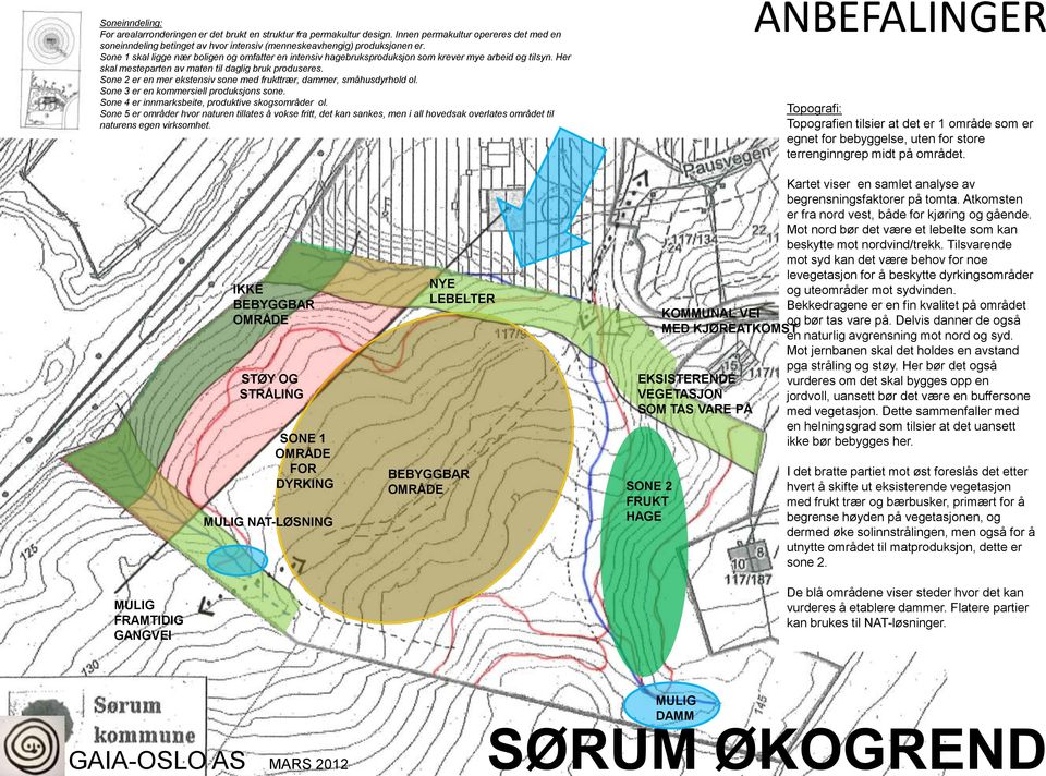 Sone 2 er en mer ekstensiv sone med frukttrær, dammer, småhusdyrhold ol. Sone 3 er en kommersiell produksjons sone. Sone 4 er innmarksbeite, produktive skogsområder ol.