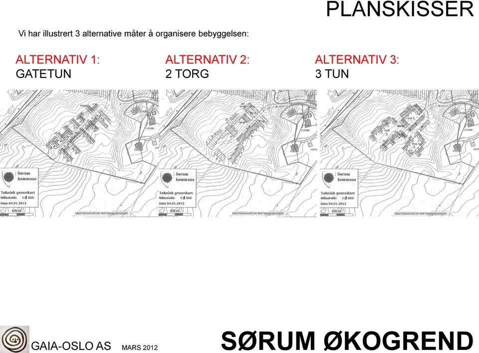 bebyggelsen: ALTERNATIV 1: GATETUN