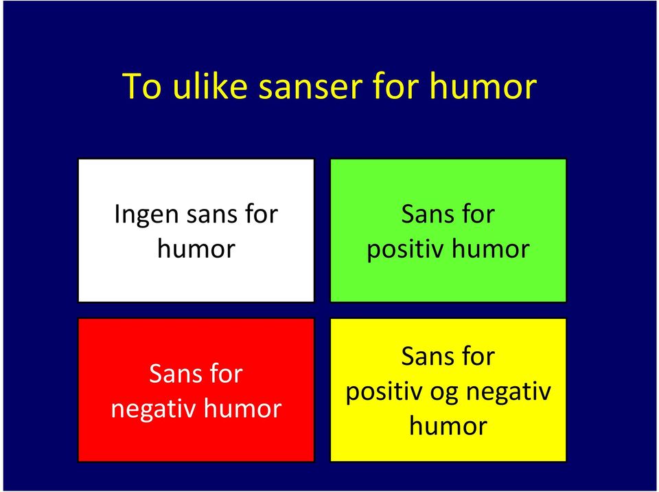 humor Sans for negativ humor