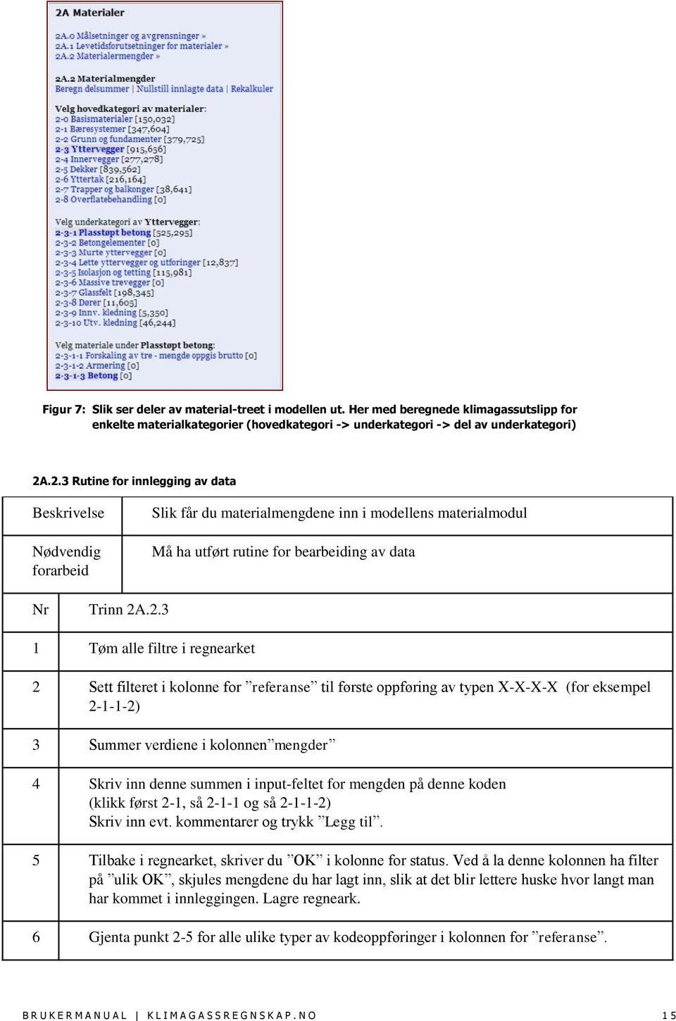 filtre i regnearket 2 Sett filteret i kolonne for referanse til første oppføring av typen X-X-X-X (for eksempel 2-1-1-2) 3 Summer verdiene i kolonnen mengder 4 Skriv inn denne summen i input-feltet