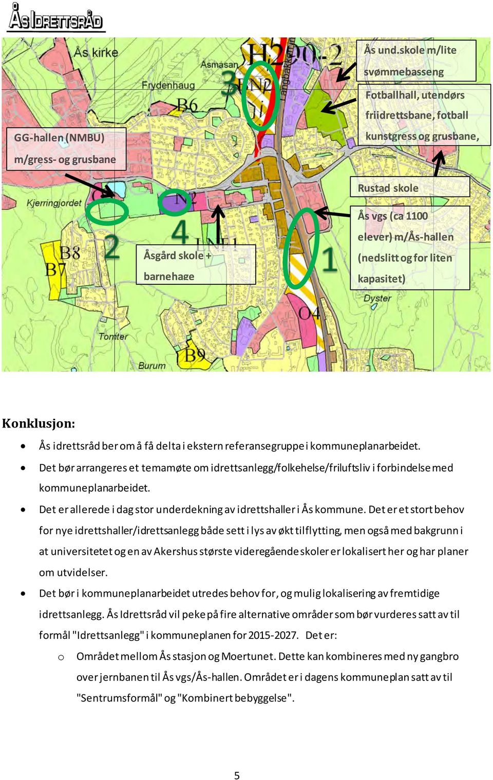 Det er et stort behov for nye idrettshaller/idrettsanlegg både sett i lys av økt tilflytting, men også med bakgrunn i at universitetet og en av Akershus største videregående skoler er lokalisert her