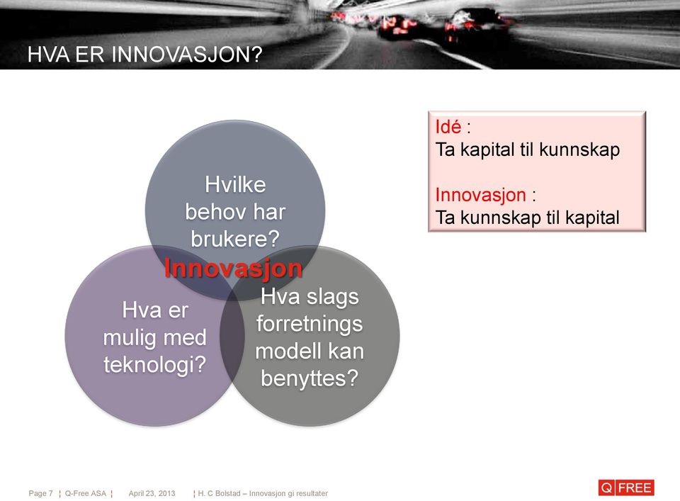 Innovasjon Hva slags forretnings modell kan benyttes?