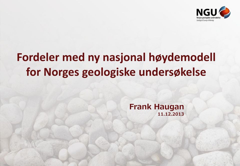 for Norges geologiske