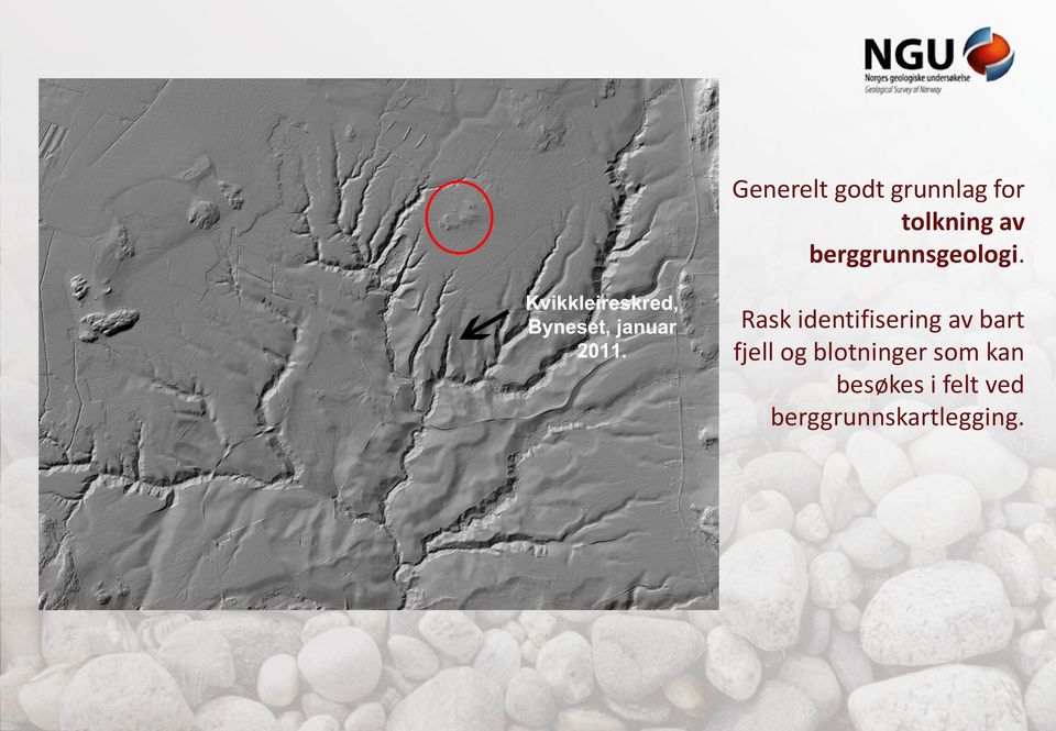 Rask identifisering av bart fjell og