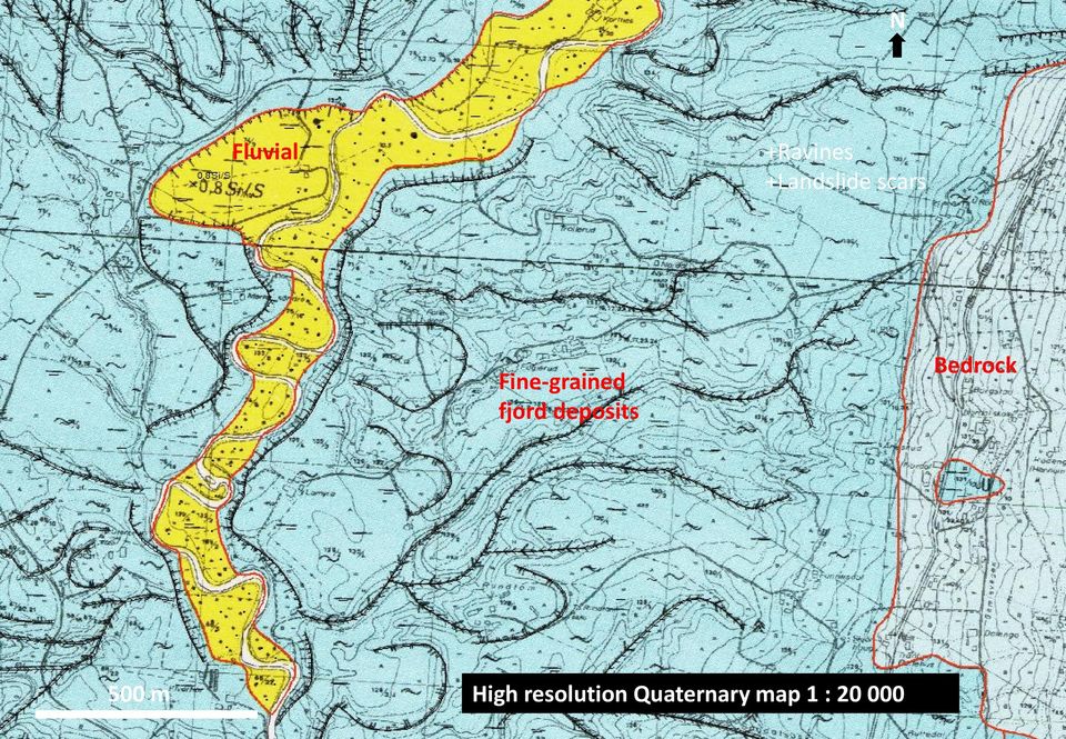 deposits Bedrock 500 m High