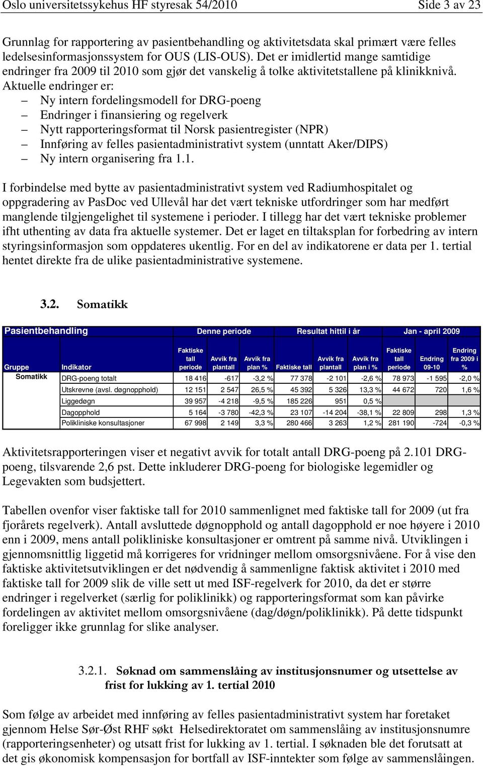 Aktuelle endringer er: Ny intern fordelingsmodell for DRG-poeng er i finansiering og regelverk Nytt rapporteringsformat til Norsk pasientregister (NPR) Innføring av felles pasientadministrativt