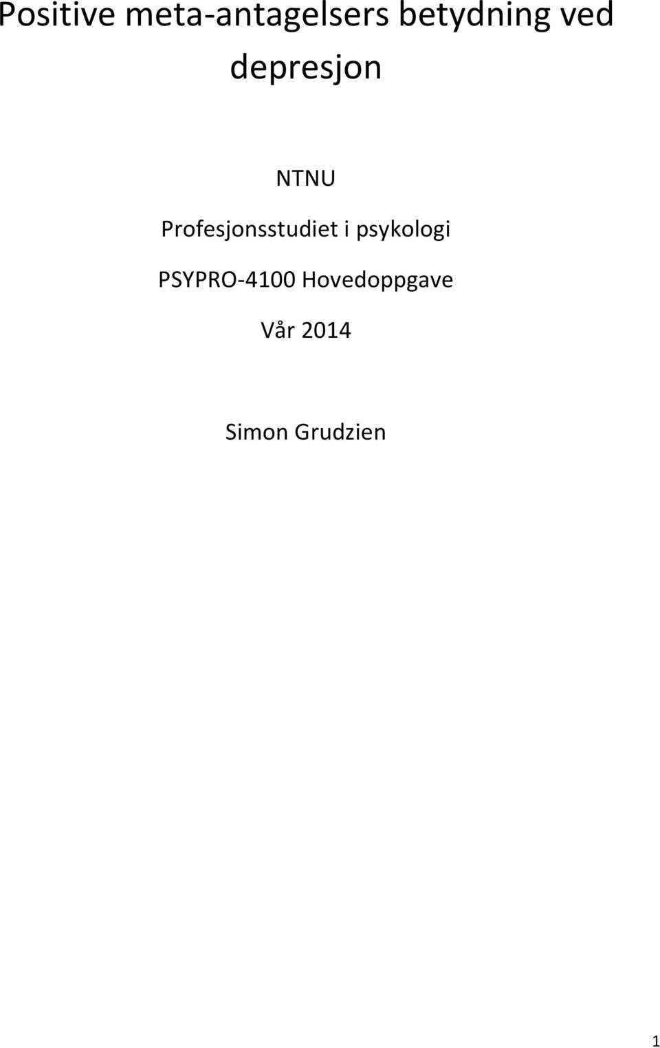 Profesjonsstudiet i psykologi