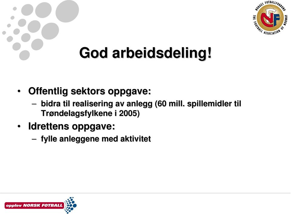 realisering av anlegg (60 mill.