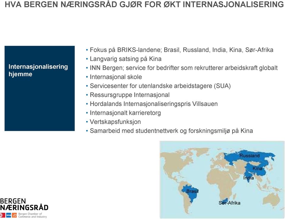 globalt Internasjonal skole Servicesenter for utenlandske arbeidstagere (SUA) Ressursgruppe Internasjonal Hordalands