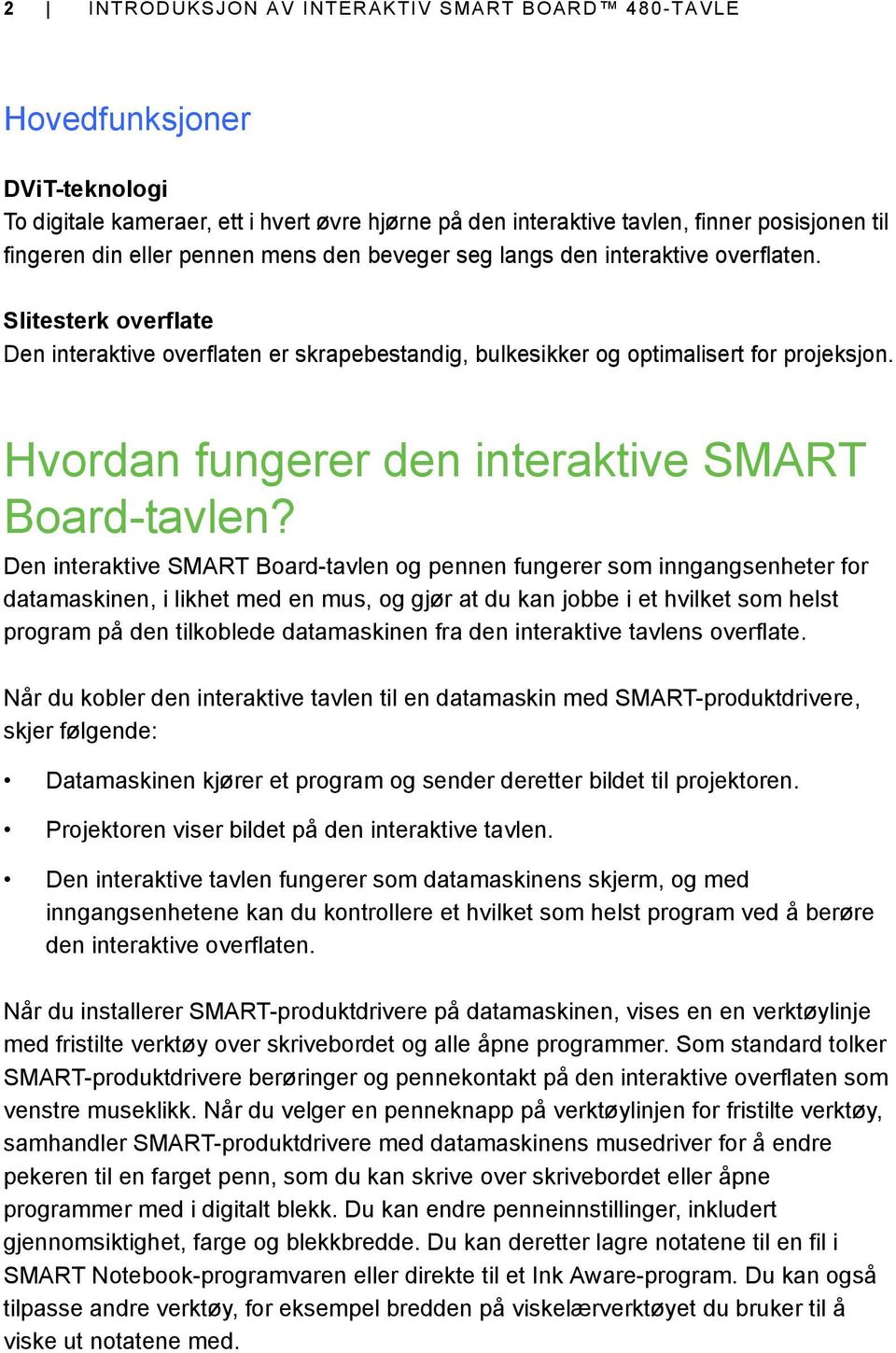 Hvordan fungerer den interaktive SMART Board-tavlen?