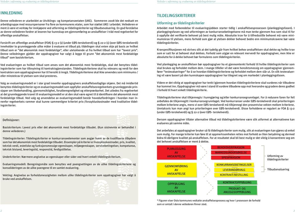 Veilederen er ment å være et verktøy for innkjøpere ved utforming av tildelingskriterier og tilbudsevaluering.